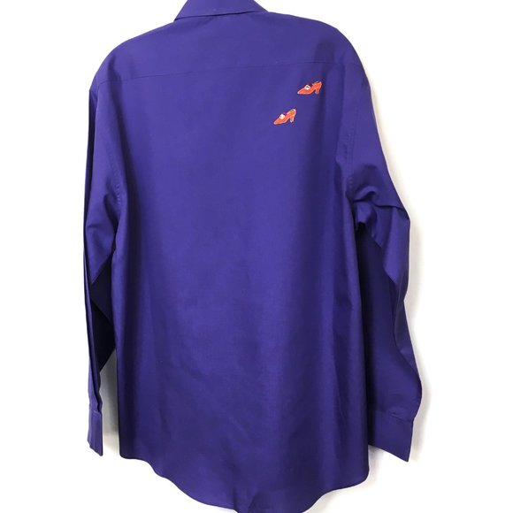Las Olas Purple Red Hat Society LS Button Down Shirt - Picture 9 of 12